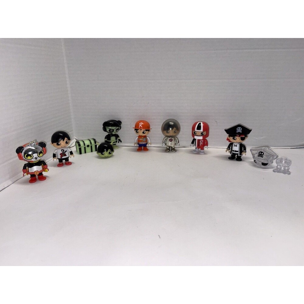Ryan's World Figures Toy Lot Glow In Dark, Pirate, Astronaut And More